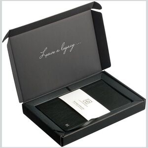 Leatherpress Heritage Collection Tuxedo Black Leather Notebook Journal Grad Gift